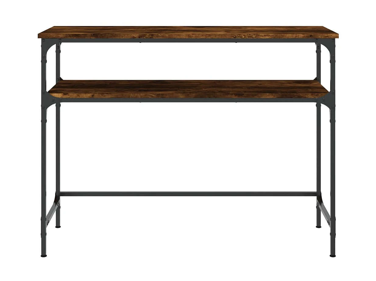 Console chêne fumé 100x35,5x75 cm bois d'ingénierie OFR14321 BonneVie Meuble