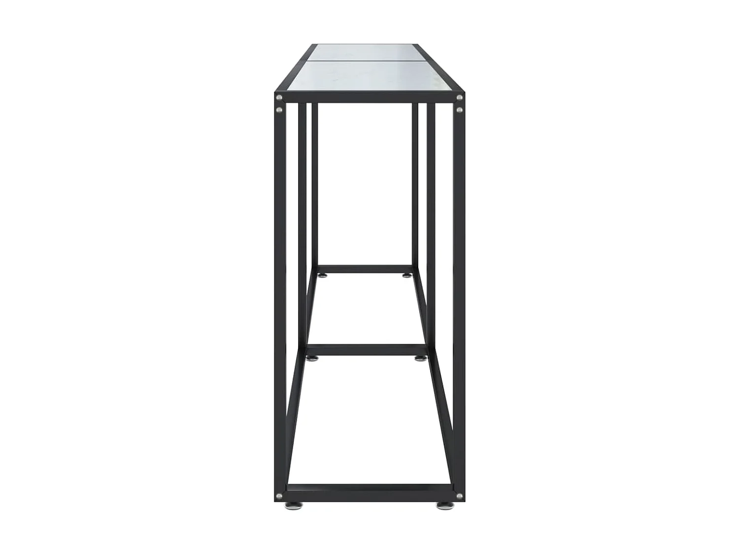 Console Marbre blanc 180x35x75,5 cm Verre trempé OFR96165 BonneVie Meuble