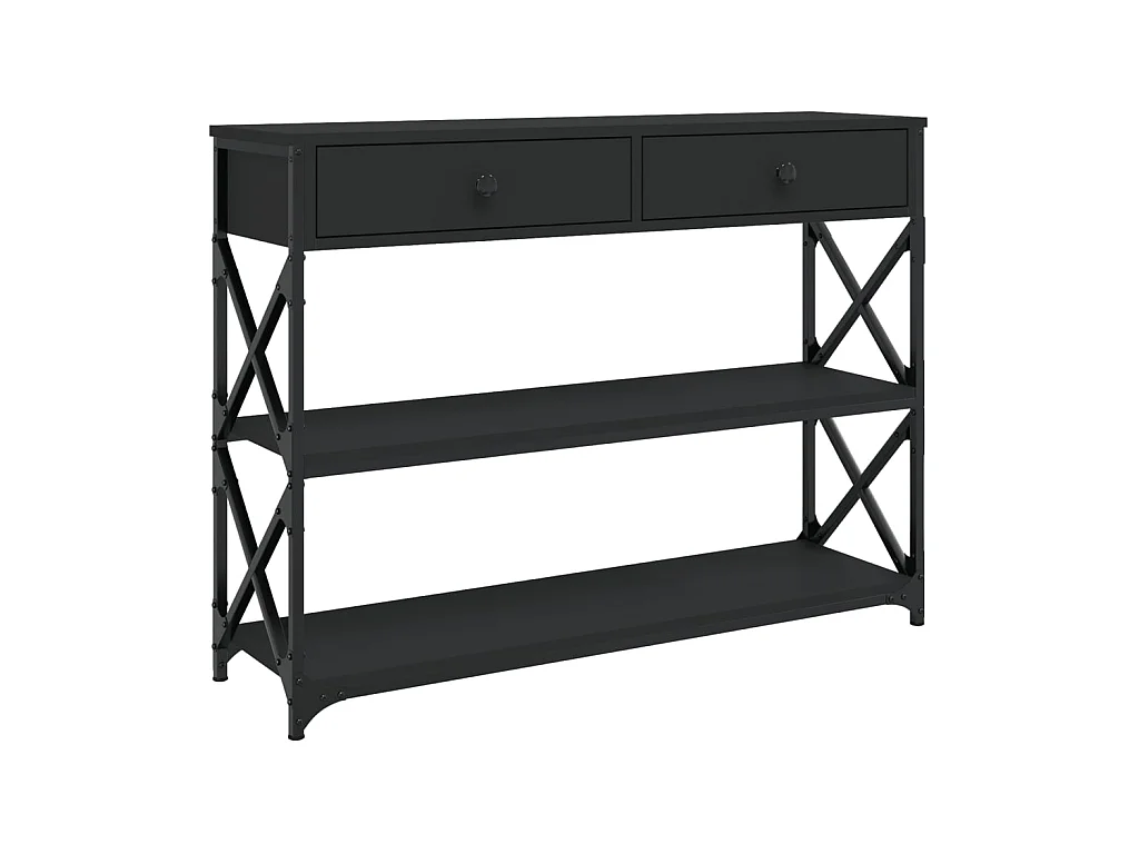 Konsolentisch,Flurtisch Schwarz 100x28x75 cm Holzwerkstoff -gkd986801