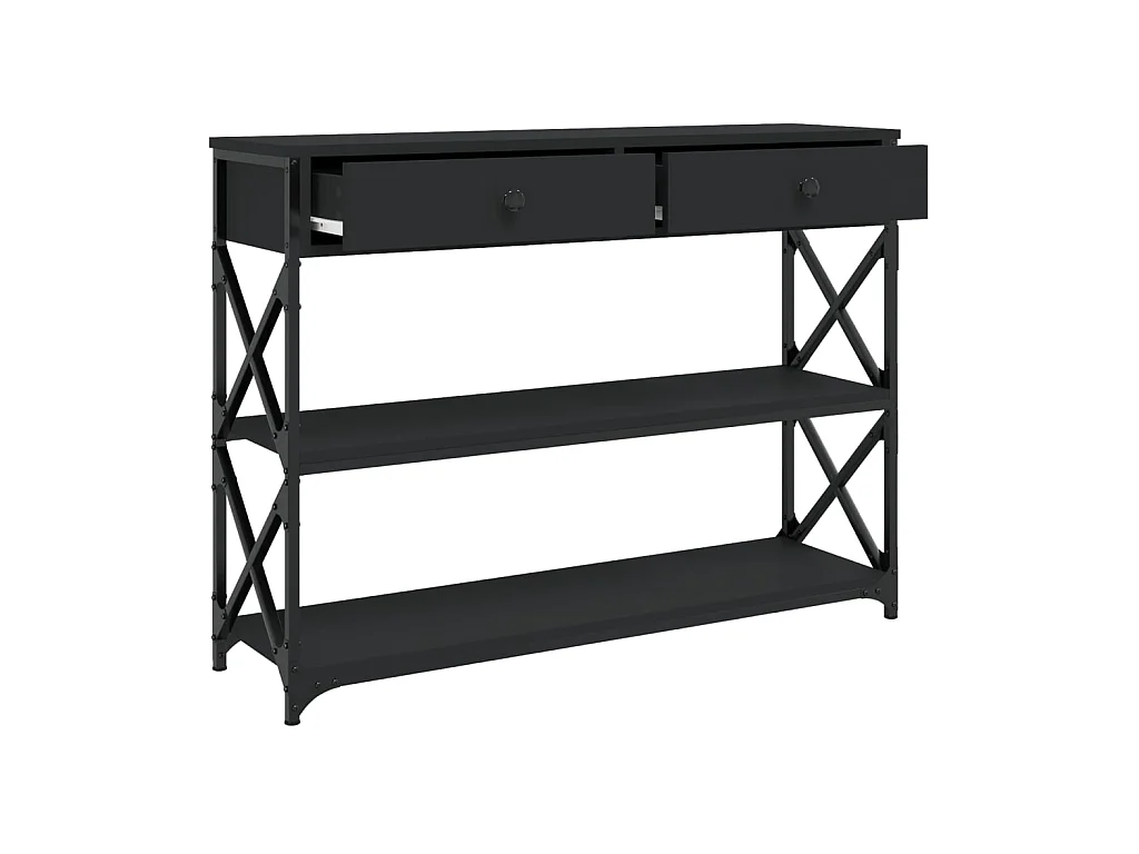 Konsolentisch,Flurtisch Schwarz 100x28x75 cm Holzwerkstoff -gkd986801