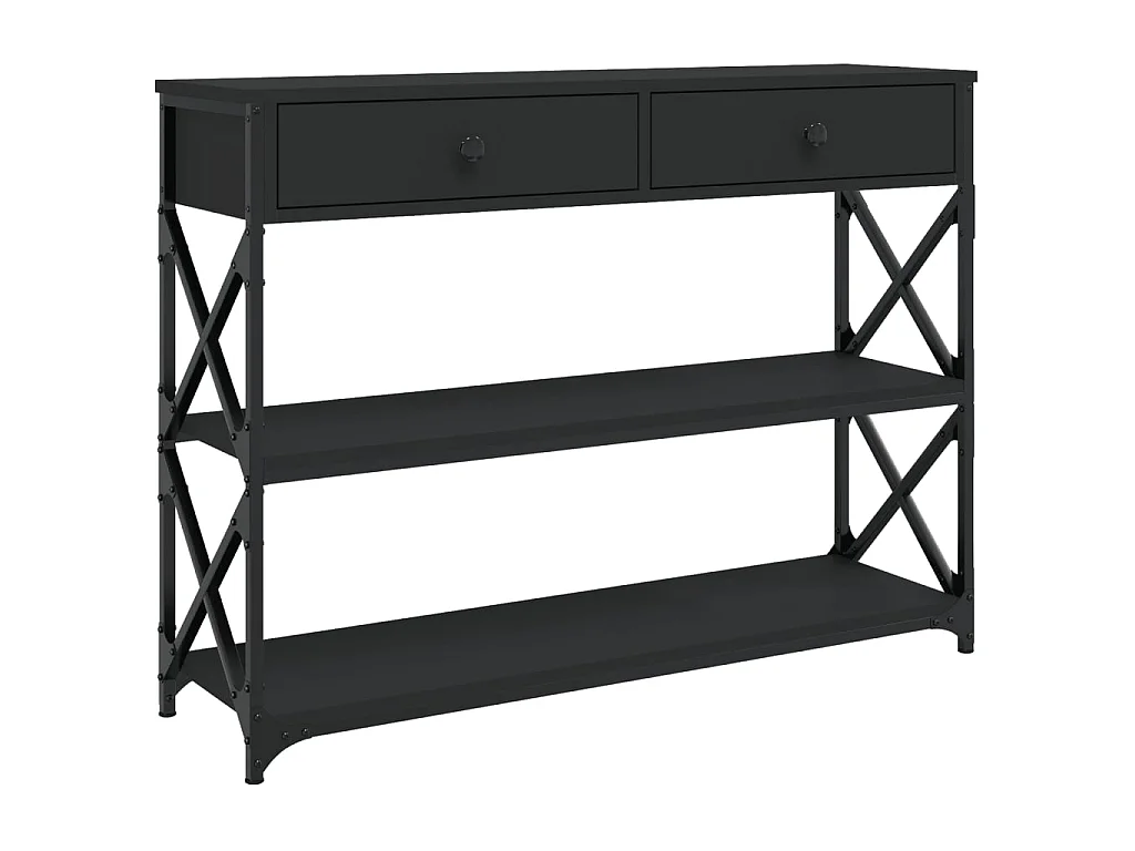 Konsolentisch,Flurtisch Schwarz 100x28x75 cm Holzwerkstoff -gkd986801