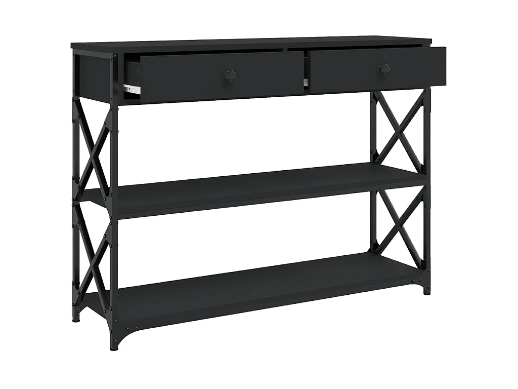Konsolentisch,Flurtisch Schwarz 100x28x75 cm Holzwerkstoff -gkd986801