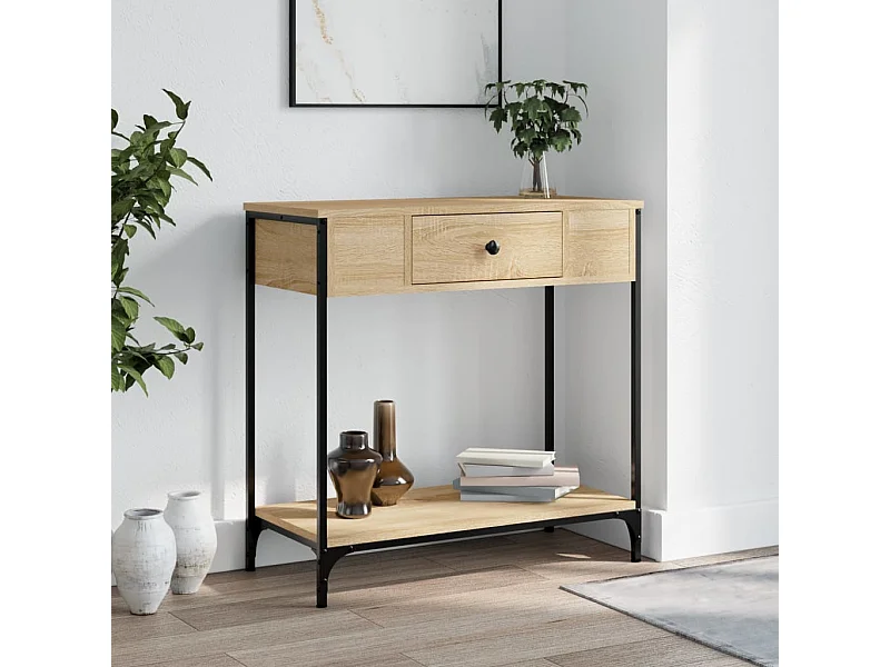 Konsolentisch,Flurtisch Sonoma-Eiche 75x34,5x75 cm Holzwerkstoff -gkd894845