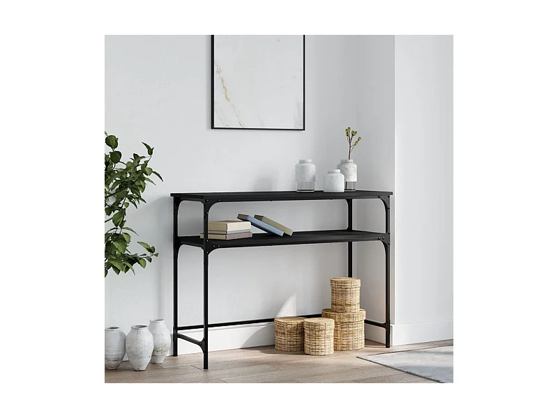Konsolentisch,Flurtisch Schwarz 100x35,5x75 cm Holzwerkstoff -gkd387023