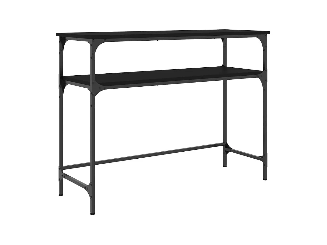 Wandtafel 100x35,5x75 cm bewerkt hout zwart NL296643