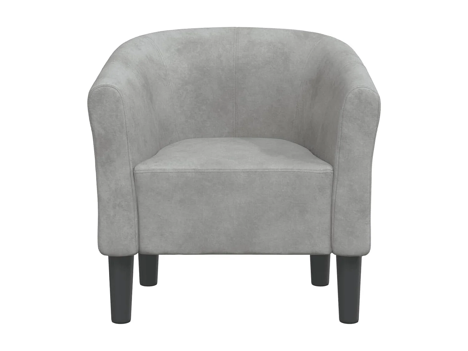 Fauteuil cabriolet moderne gris clair velours SEF45204