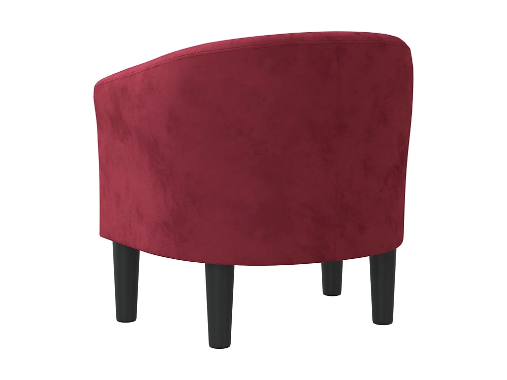 Fauteuil cabriolet moderne rouge bordeaux velours SEF88024