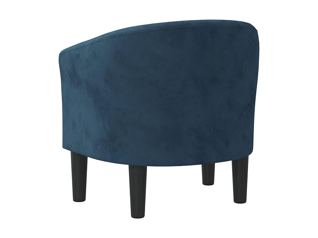 Fauteuil cabriolet moderne bleu foncé velours SEF20549