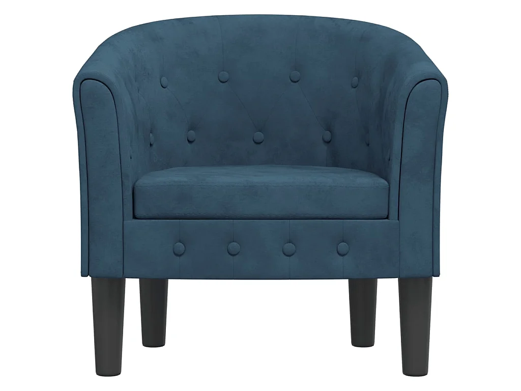Fauteuil cabriolet moderne bleu foncé velours SEF20549