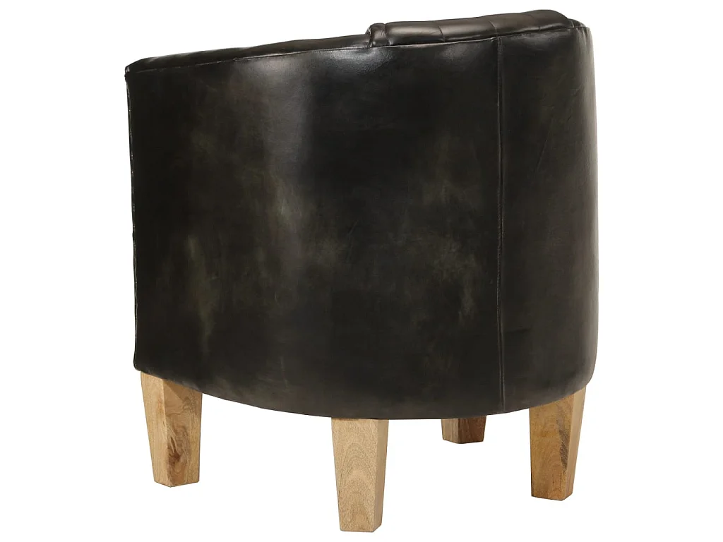 Fauteuil cabriolet gris cuir véritable FVBB82823