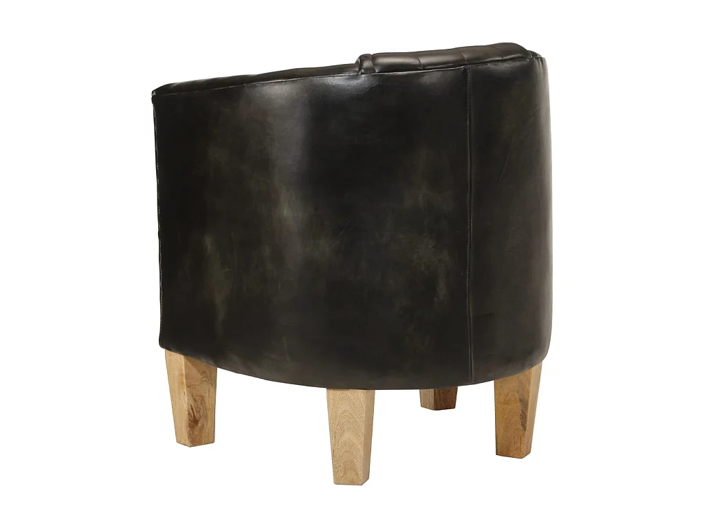 Fauteuil cabriolet gris cuir véritable FVBB82823