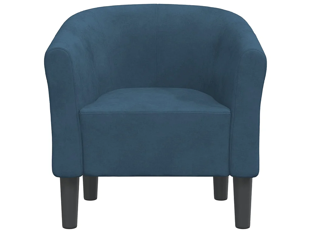 Fauteuil cabriolet moderne bleu foncé velours SEF83000
