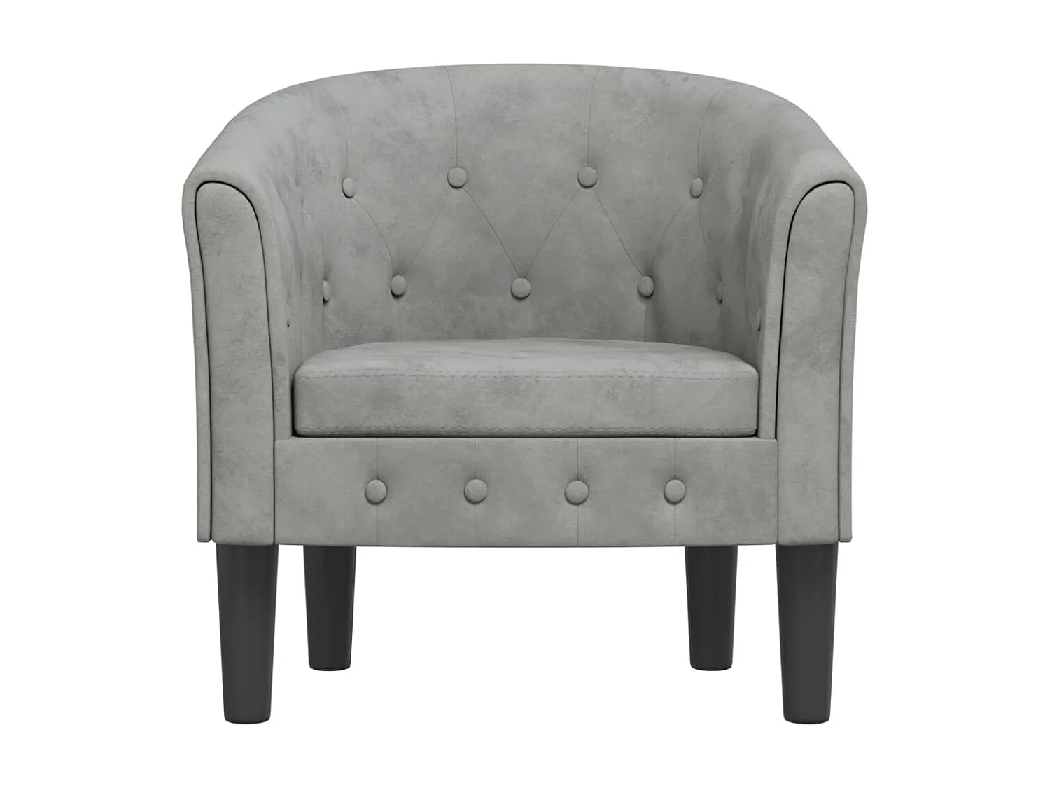 Fauteuil cabriolet moderne gris clair velours SEF98434