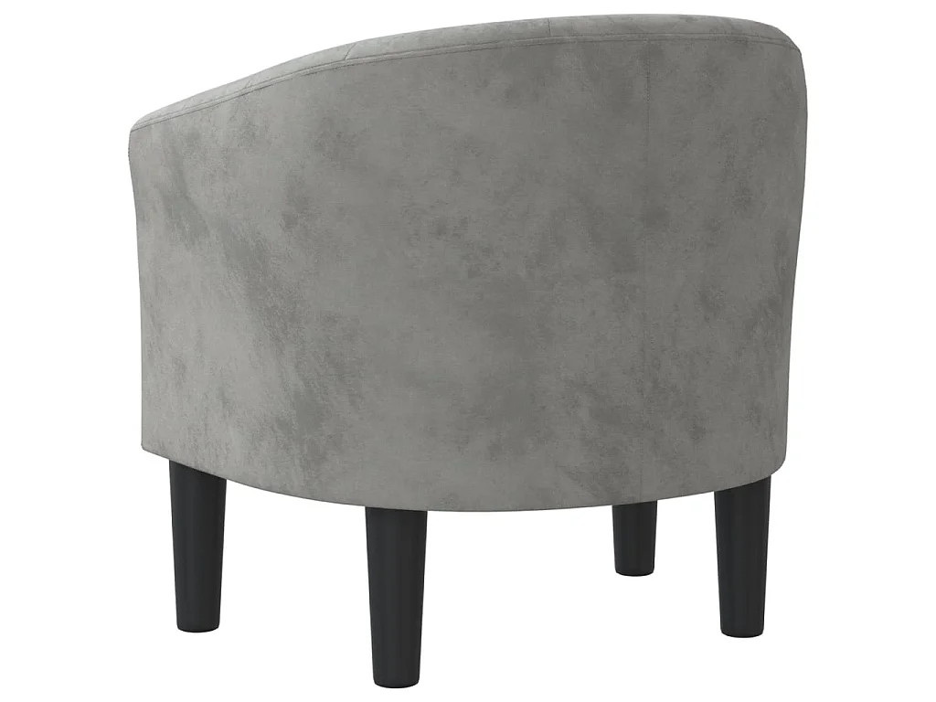 Fauteuil cabriolet moderne gris clair velours SEF98434