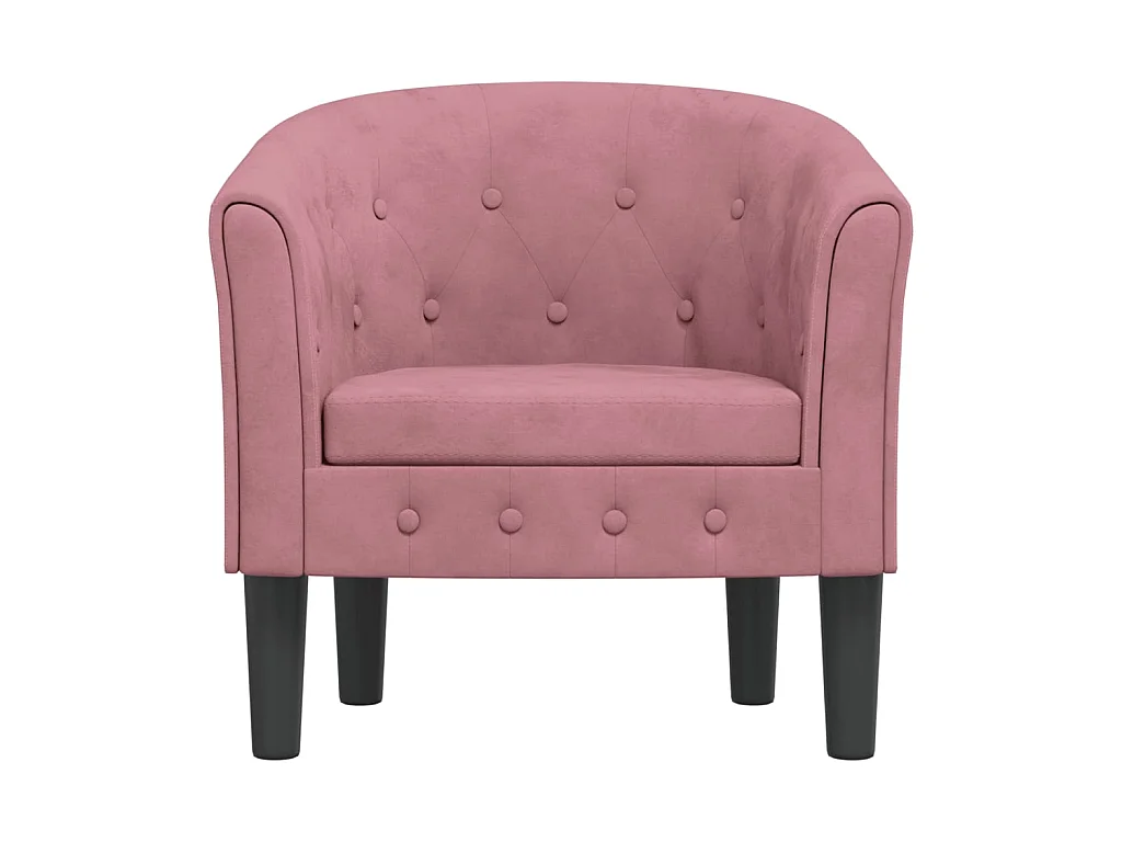 Kuipstoel fluweel roze BE894098