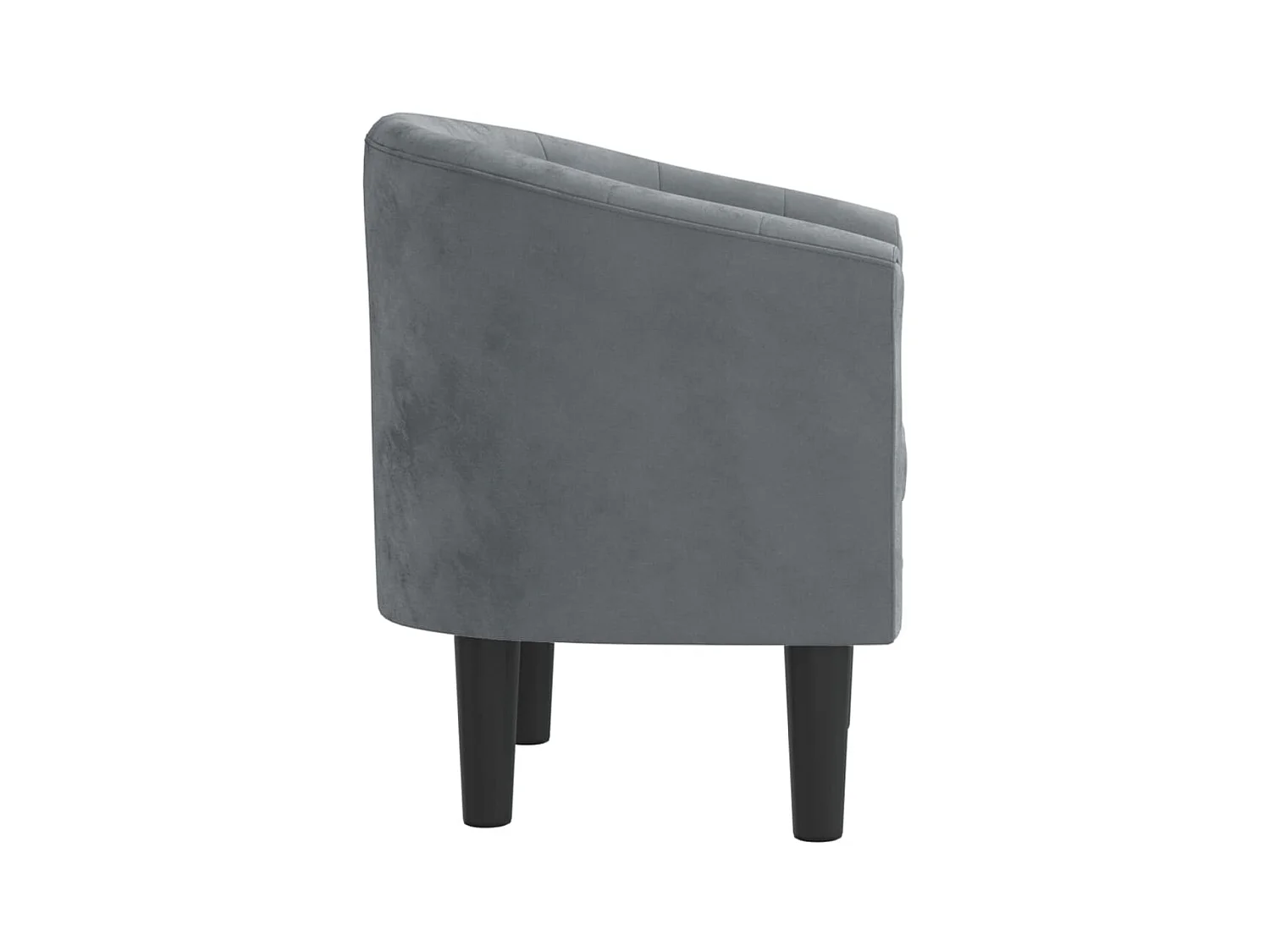 Fauteuil cabriolet moderne gris foncé velours SEF63148