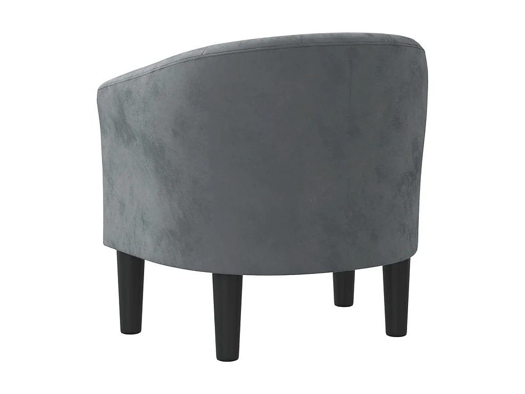 Fauteuil cabriolet moderne gris foncé velours SEF63148