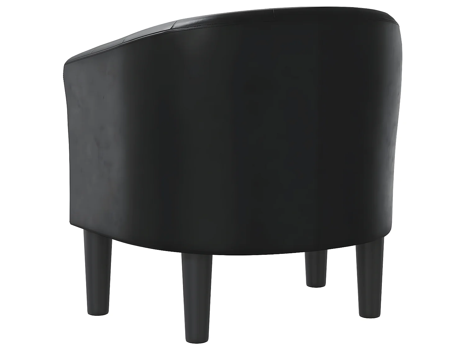 Fauteuil cabriolet moderne noir similicuir SEF48464