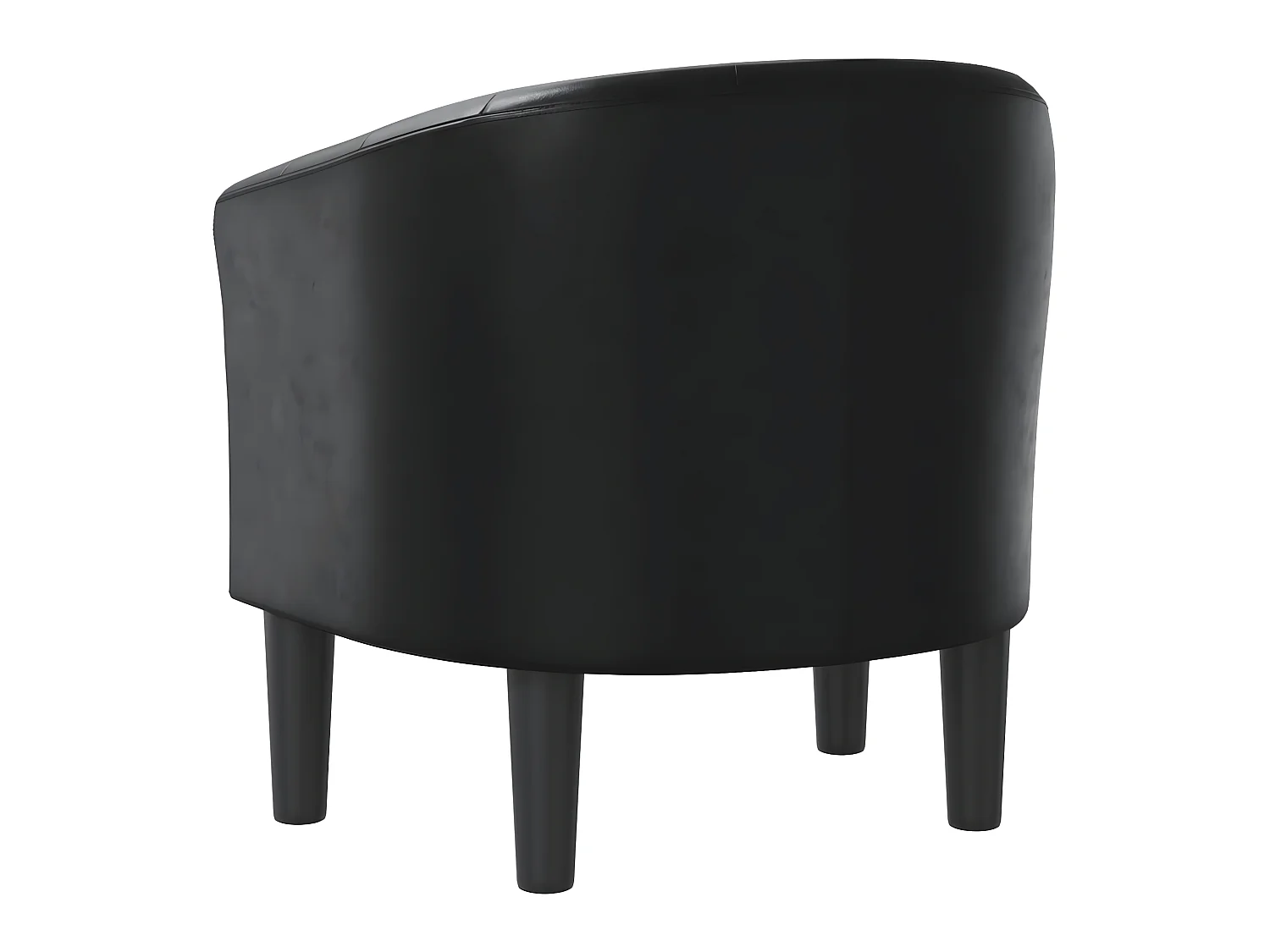 Sillón cuero sintético negro ES19824