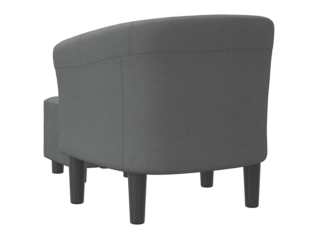 Fauteuil cabriolet avec repose-pied gris foncé tissu SEF89751