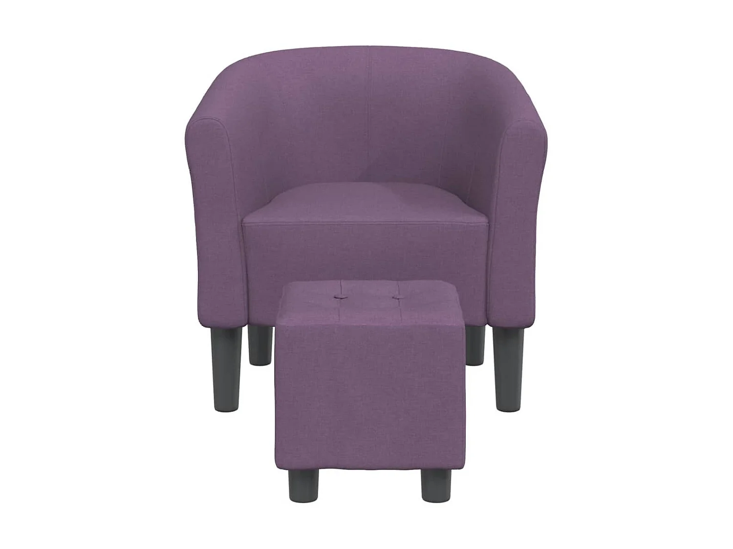 Fauteuil cabriolet avec repose-pied violet tissu SEF11015