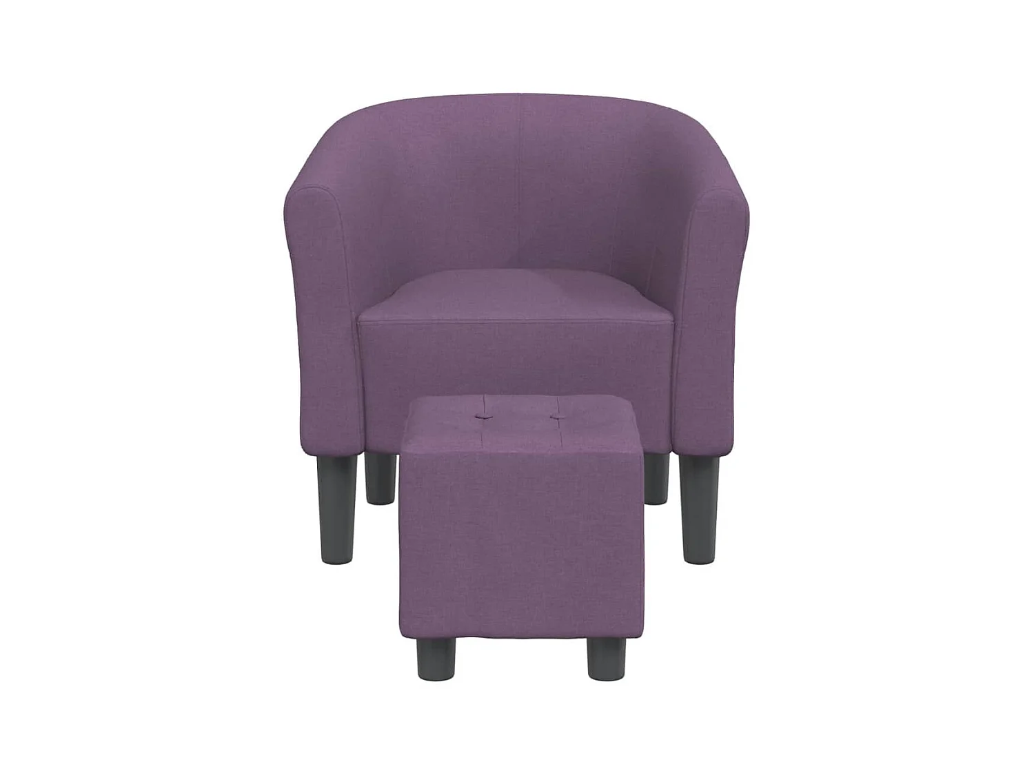 Poltrona com apoio de pés tecido roxo PT734549