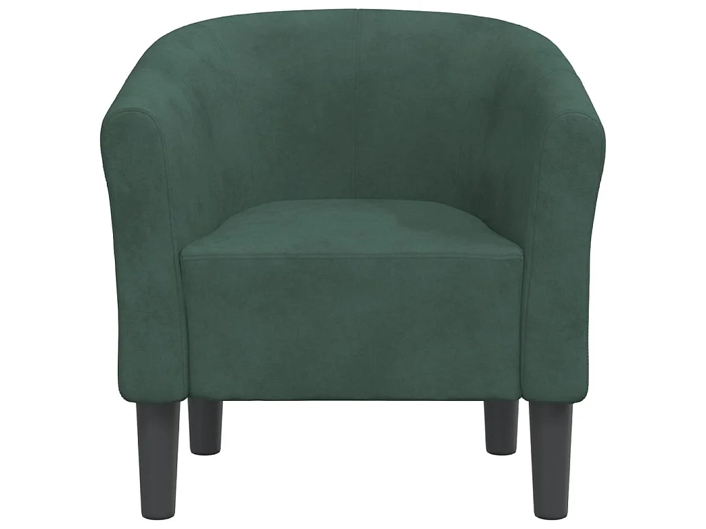 Fauteuil cabriolet moderne vert foncé velours SEF17527