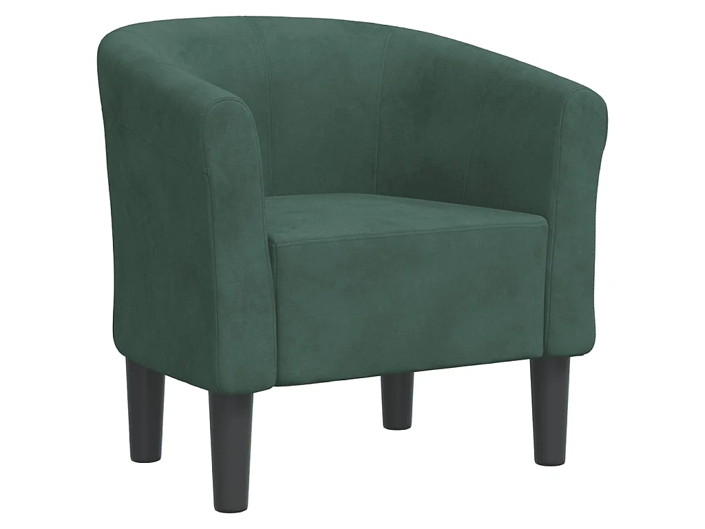 Fauteuil cabriolet moderne vert foncé velours SEF17527