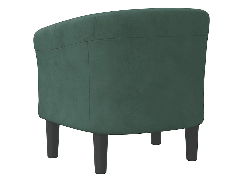 Fauteuil cabriolet moderne vert foncé velours SEF17527