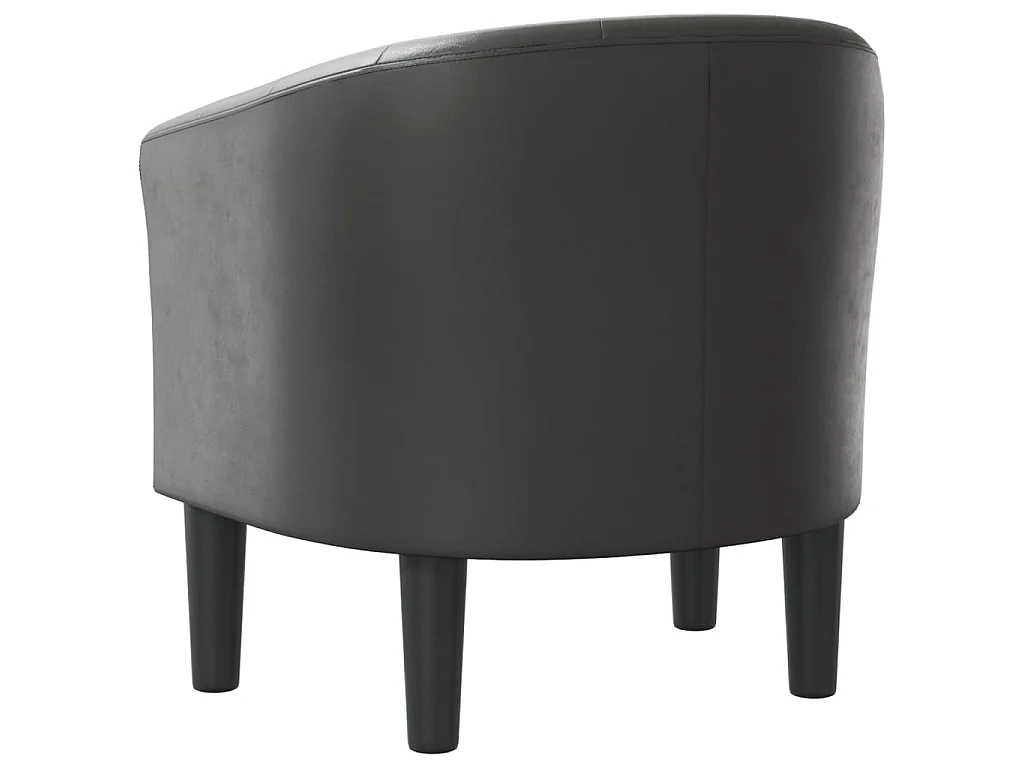 Poltrona couro artificial cinzento PT921971