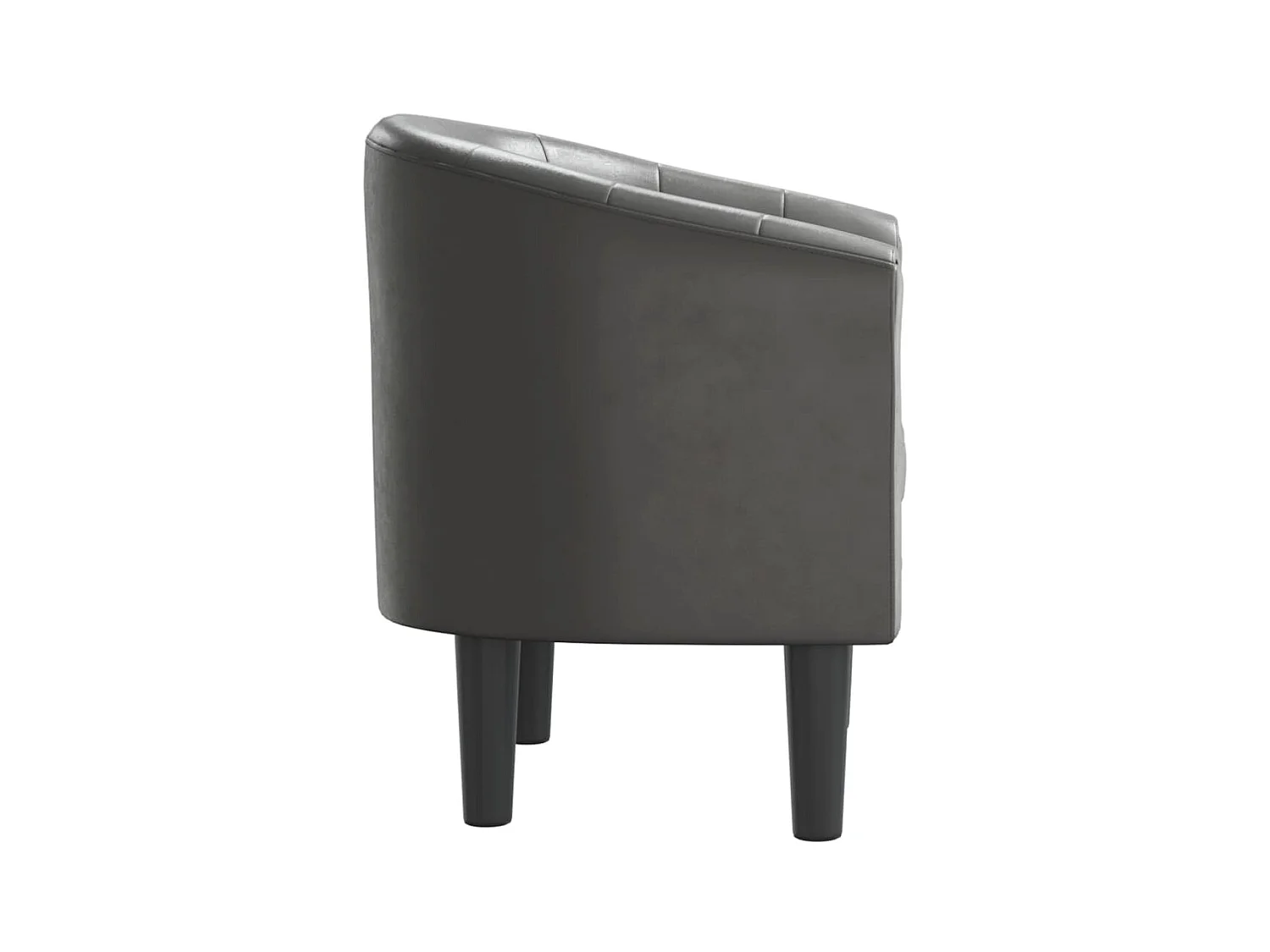 Fauteuil cabriolet moderne gris similicuir SEF52667