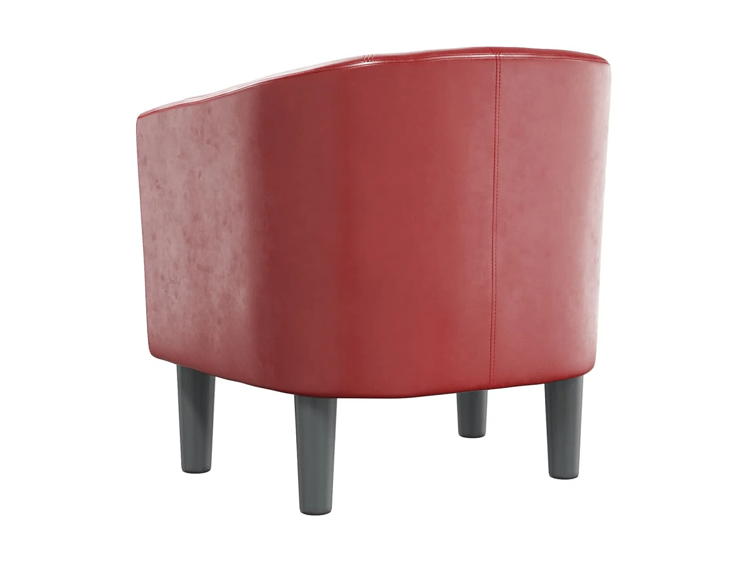 Fauteuil cabriolet moderne rouge bordeaux similicuir SEF43762