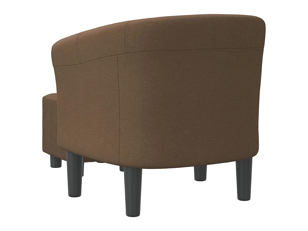 Fauteuil cabriolet avec repose-pied marron tissu SEF71066