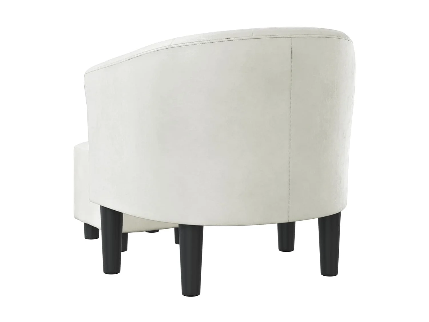Fauteuil cabriolet avec repose-pied blanc similicuir SEF83314
