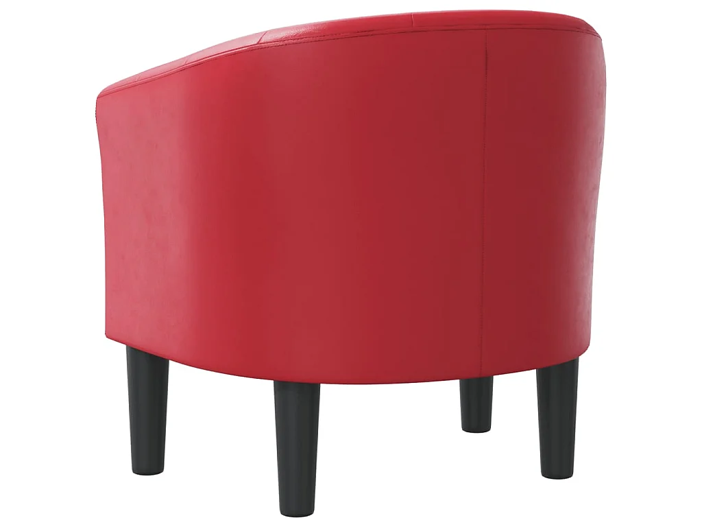 Fauteuil cabriolet moderne rouge similicuir SEF91017