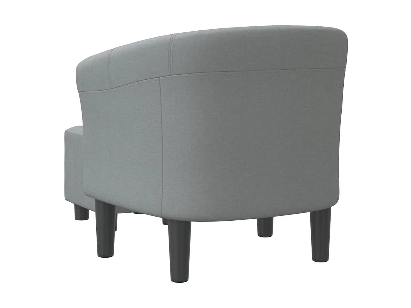 Fauteuil cabriolet avec repose-pied gris clair tissu SEF91399