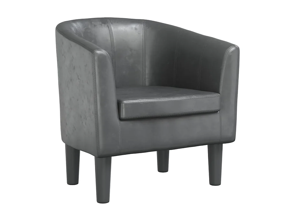 Fauteuil cabriolet moderne gris similicuir SEF86224