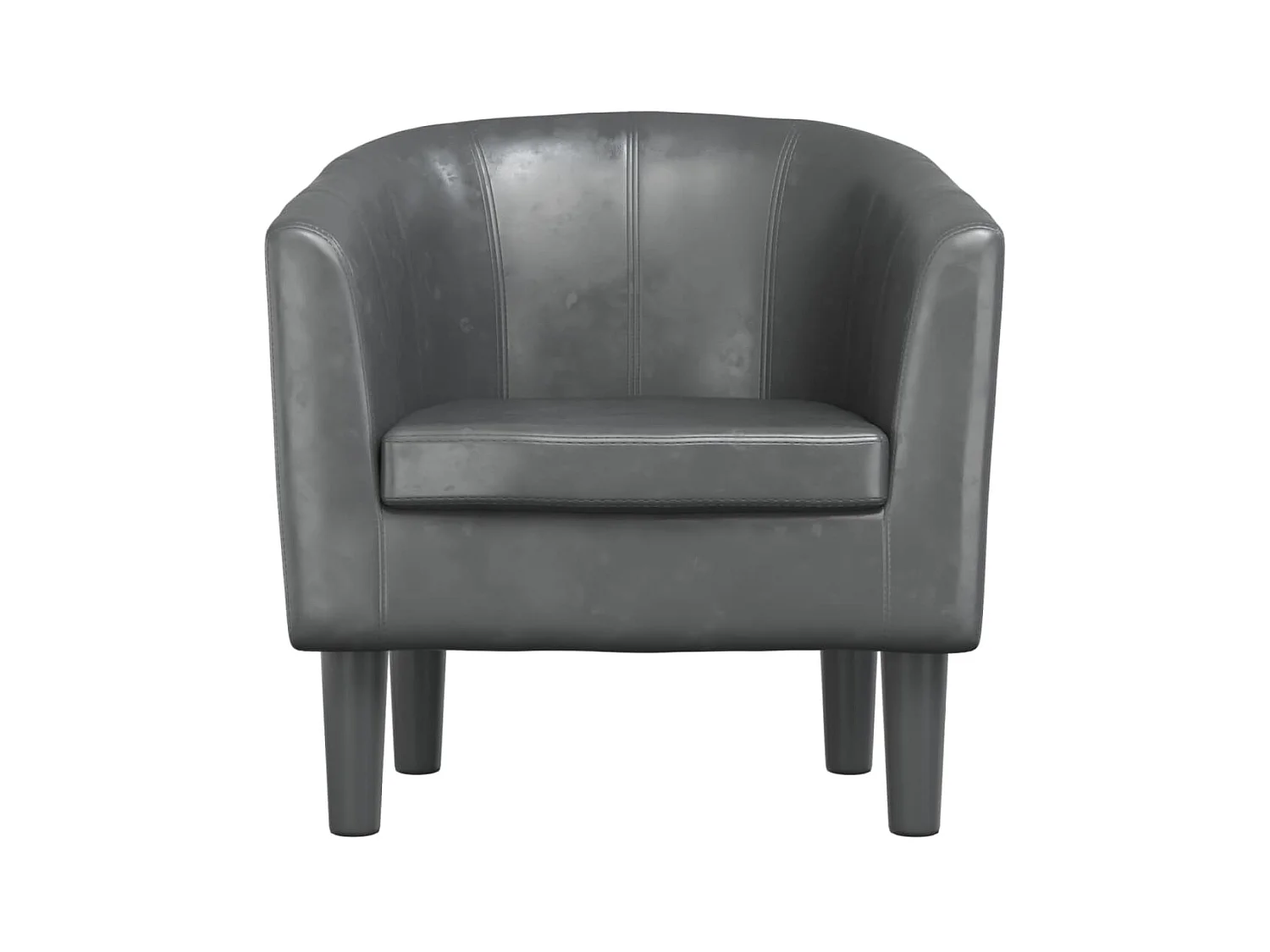 Fauteuil cabriolet moderne gris similicuir SEF86224