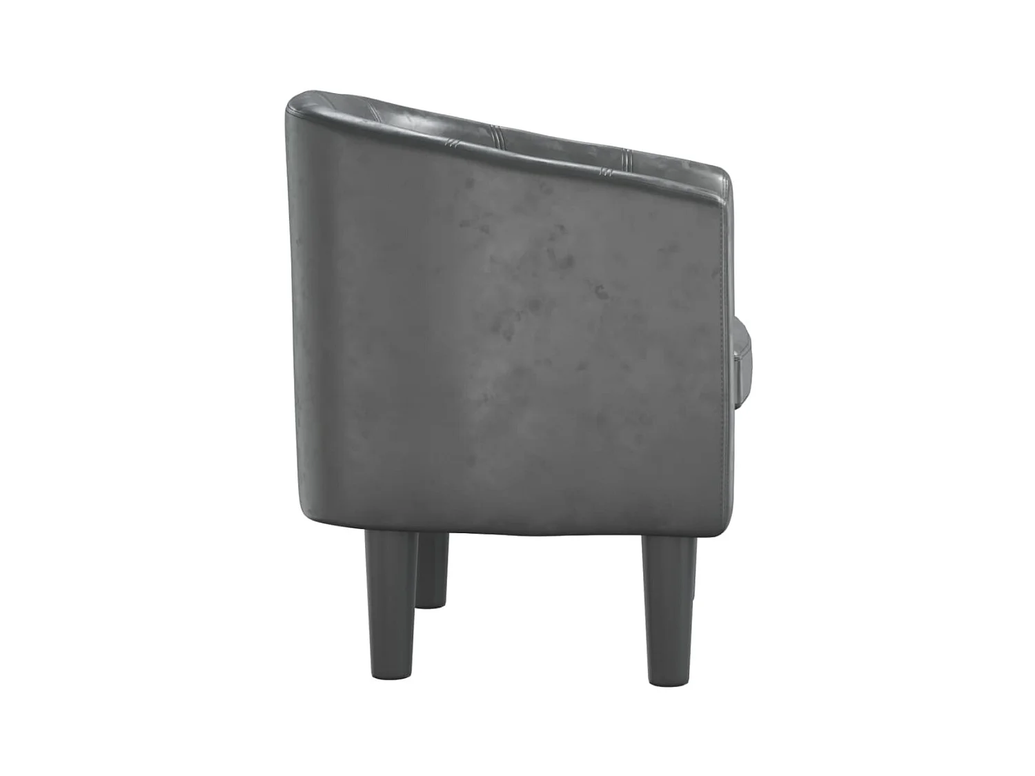 Fauteuil cabriolet moderne gris similicuir SEF86224