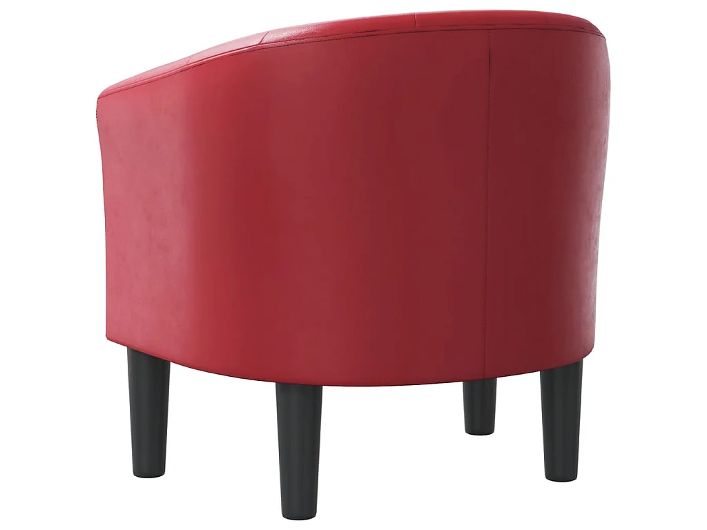 Poltrona couro artificial vermelho-tinto PT922564