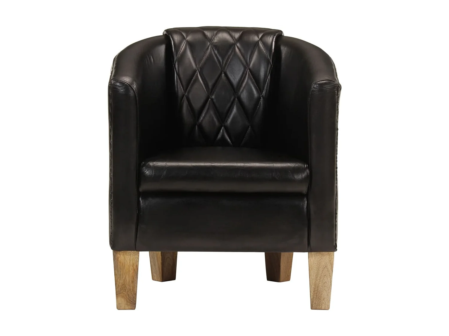Fauteuil cabriolet noir cuir véritable FVBB39304