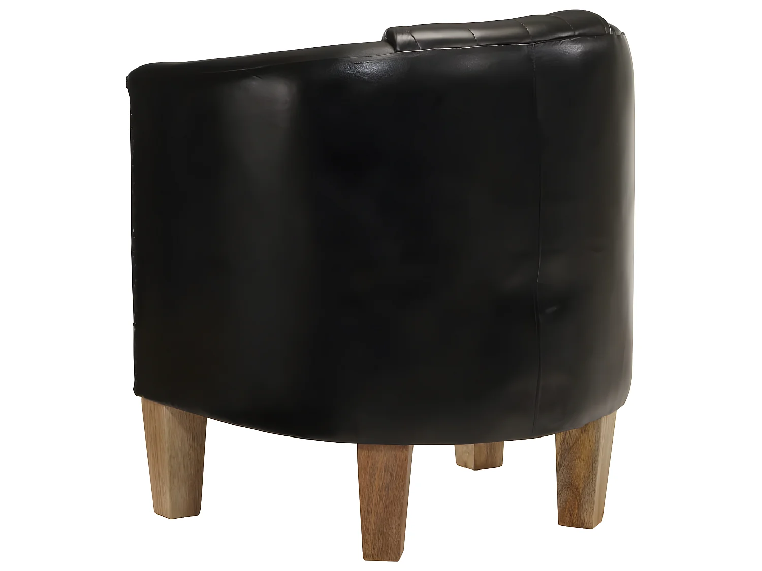 Fauteuil cabriolet noir cuir véritable FVBB39304