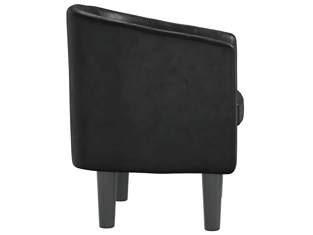 Poltrona em couro artificial preto PT403700