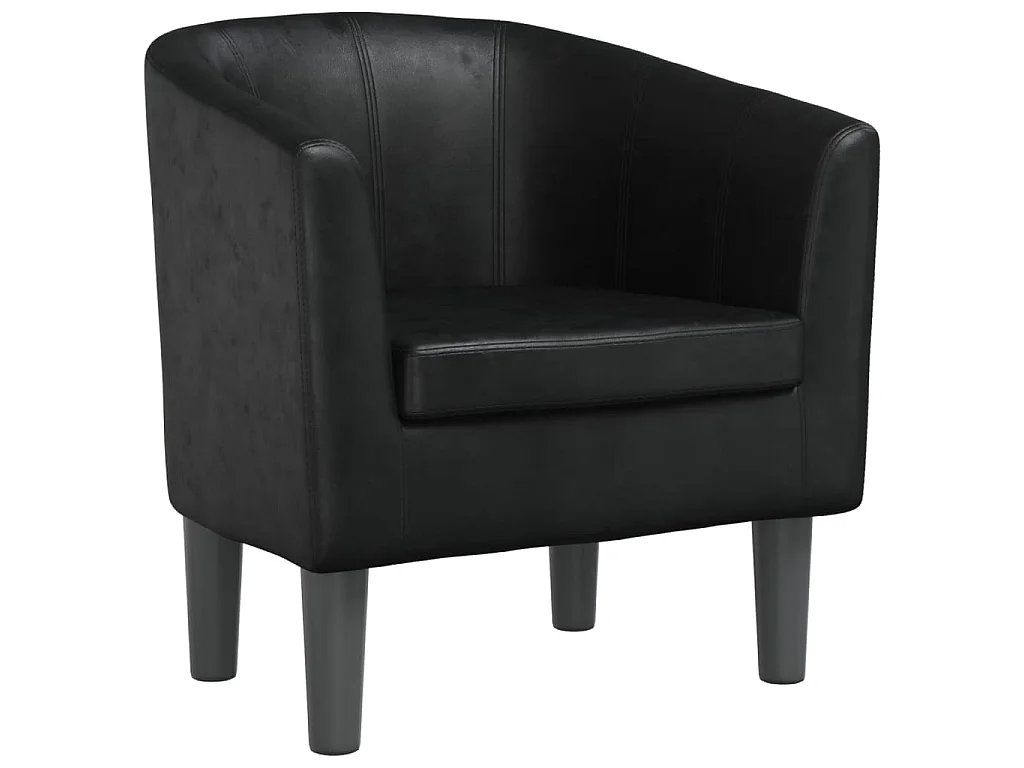 Sillón cuero sintético negro ES78199