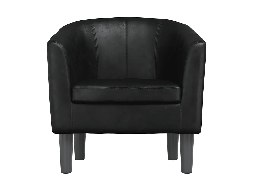 Sillón cuero sintético negro ES78199