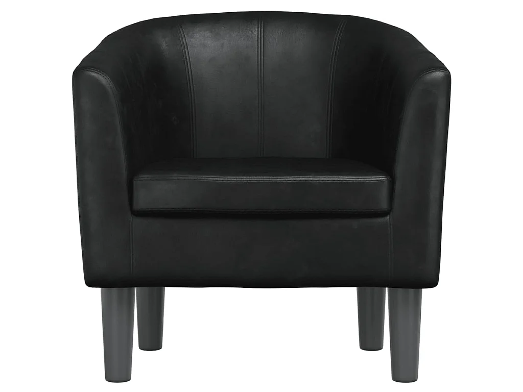 Fauteuil cabriolet moderne noir similicuir SEF26383