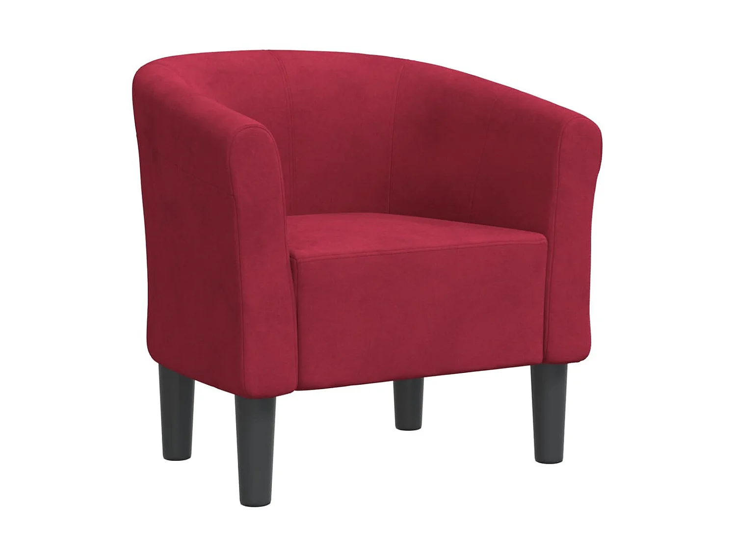 Fauteuil cabriolet moderne rouge bordeaux velours SEF56969