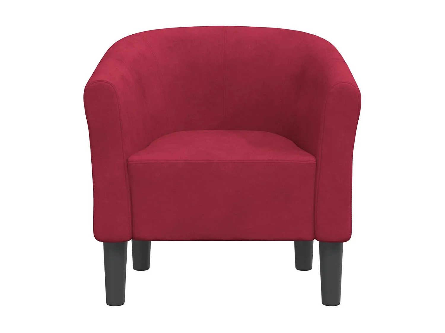 Fauteuil cabriolet moderne rouge bordeaux velours SEF56969