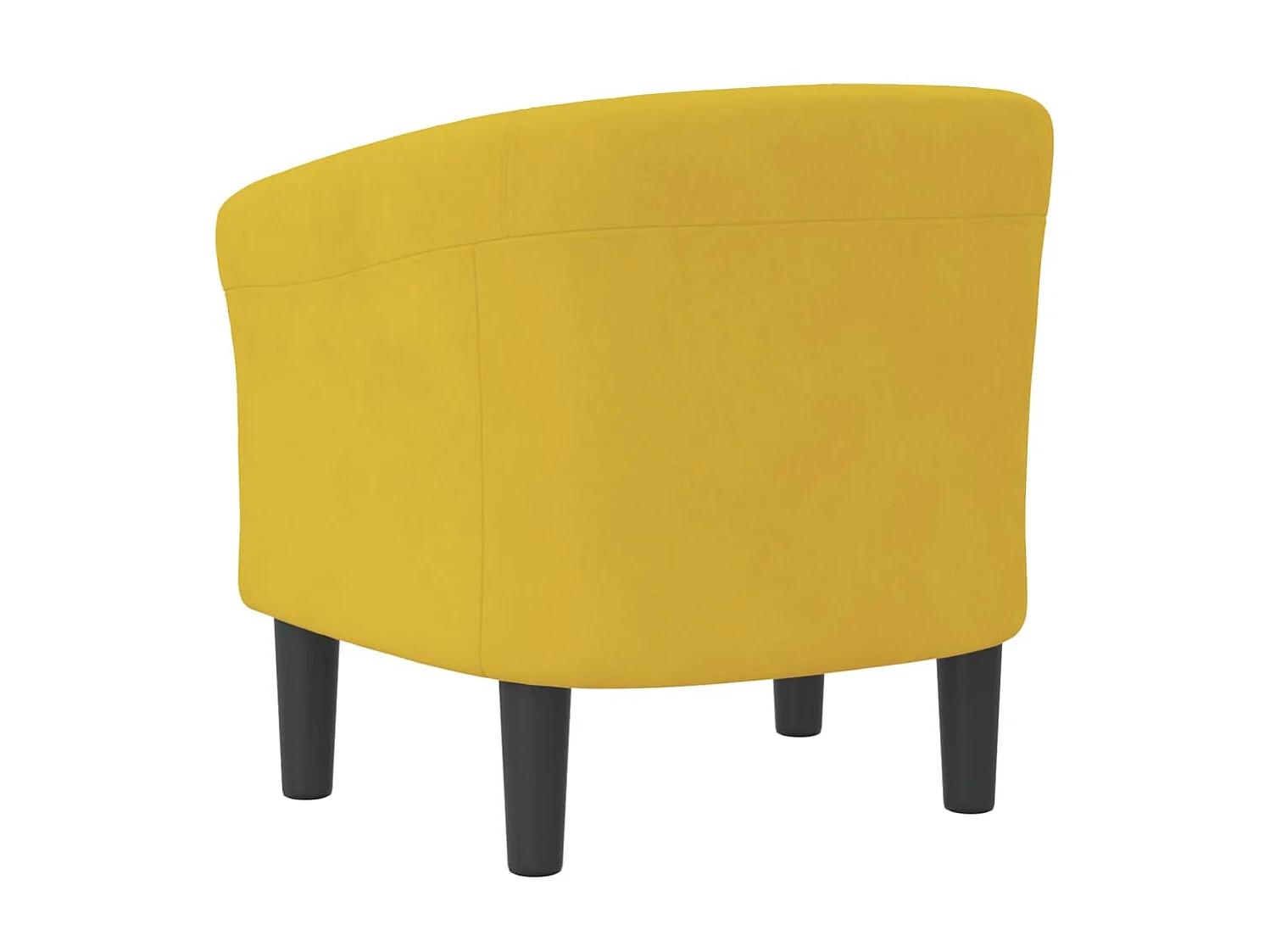 Fauteuil cabriolet moderne jaune velours SEF64983