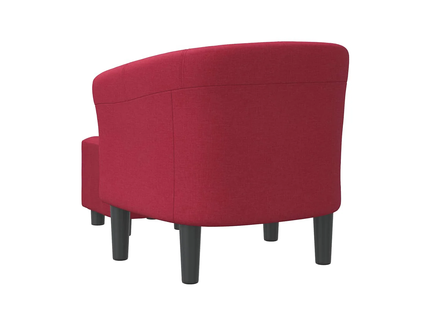 Fauteuil cabriolet avec repose-pied rouge bordeaux tissu SEF34337
